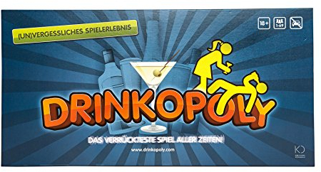 Drinkopoly – Das verrückteste Spiel Aller Zeiten - Party Spiele für Erwachsene und Studenten mit 50 Erweiterungskarten mit Aufgaben, eine (un) vergessliche Erfahrung, EIN Trinkspiel Geschenkset