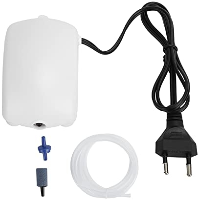 Mini-Aquarium-Luftpumpe, Poolpumpe Ultra-leise Fischsauerstoffpumpe mit Luftsteinrohr-Rückschlagventil Geeignet für die Sauerstoffanreicherung in der Aquakultur in Fischtanks