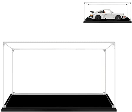 Hosdiy Acryl Vitrine Display Case Schaukasten für (Porsche 911 Turbo und Targa) Modell 10295 - Kompatibel mit Lego 10295 (Nur Vitrine, Ohne Model Set)