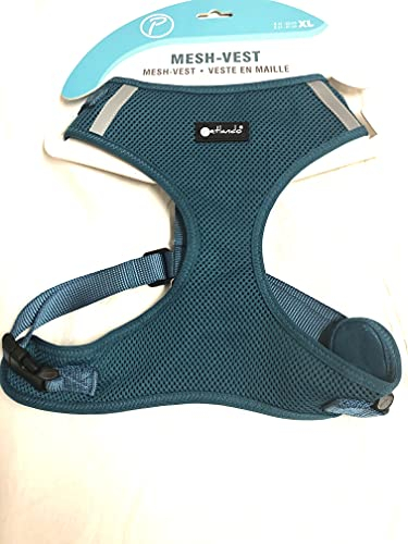 Brustgeschirr Mesh Vest XL Petrol (Halsumfang 44-50cm,Brustumfang 57-81cm)
