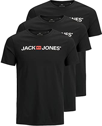 JACK & JONES Lot de 3 t-Shirts pour Homme, L