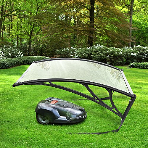Willonin Mähroboter Garage Dach Carport für Rasenmäher Automower 102 x 78,3 x 34 cm Mähroboter Carport Schutzhülle Schutz vor Regen, Hagel und UV-Strahlen (Transparent)
