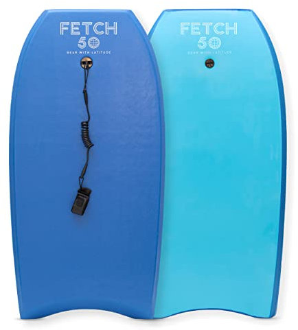Fetch 50 44 Zoll Bodyboard für Erwachsene, Performance Body Board mit Stringer und gewickelter Leine, Anfänger bis Fortgeschrittene