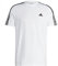 adidas Men's Essentials Single Jersey 3-Stripes Tee, White / Olive Strata, S