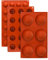 QWORK® 3 pièces moule en silicone demi sphere, 6 trous demi-cercle 15 trous demi-cercle 24 trous demi-cercle, pour chocolat, bonbons, pudding