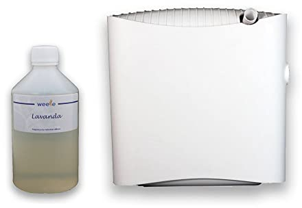 Weele Set Ambientador Electrico para 20 mq y Fragancia Lavanda 250 ml, Armonía Lavanda: Fragancia Profesional para Ambientadores - Aromatizador de Ambientes Concentrado y Duradero para Hogar y Oficina