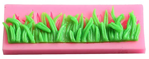 Silikonform in Grasform, Prägematte Fondant, Kunststoff Fondant Form Set, Zaun Aus Silikon Für Kuchendekoration, Kekse, Gebäck, Kuchen, Eiswürfel, Pudding, Barock-Fondant, Grasform Zaun Silikonform