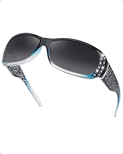 LVIOE Sonnebrille Damen Polarisierte Groß Sonnenbrille mit UV400 Schutz Kategorie.3