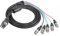 MEIRIYFA VGA à BNC câble vidéo, HD15 VGA à 5 BNC RGB mâle coaxial haute résolution HDTV moniteur câble (noir) - 1.5M