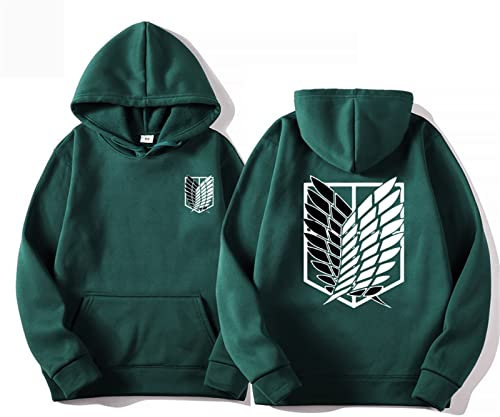 zhedu Anime AOT Merch Scout Regiment Bedruckte Hoodies Kapuzen-Sweatshirts Gemütliche Oberteile Pullover (L,Color 04)