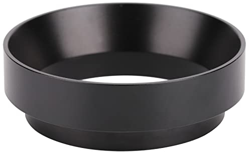 Lwuey 51mm Magnetic Coffee Dosing Ring, Coffee Ring 51mm Spill Proof Portafilter Funnel for E61 Expresso Machines Dishwasher Safe Aluminum Barista Tool Home Office Cafe Use