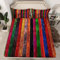3D Regenbogen Spannbettlaken 90x200cm, Streifen Mikrofaser Bettlaken für Kinder Erwachsene, Boxspringbett Spannbetttuch bis 30 cm Matratzenhöhe, 1 x Bettlaken mit 1 x Kissenbezügen 80x80 cm