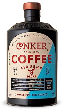 Conker Decaf Coffee Liqueur 70cl – Cold Brew Decaffeinated Espresso Liqueur, Vanilla and Browned Caramel Flavour, Coffee Liqueur Alcohol, Perfect for Espresso Martinis or Baby Guinness, 22% ABV