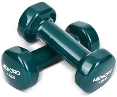 MENCIRO Hanteln 2er Set für Männer und Frauen, 1.5KG Kurzhanteln Gewichte für Zuhause Fitnessstudio und Krafttraining