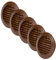 Vent Systems 70 mm / 2.75 Inch - Pack of 5 Brown Door Air Register - Ventilation Grille - Indoor Vent Grates - Bathroom, Cabinet, Garage Through The Door Vent Cover