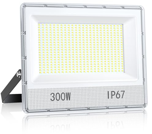 VRTOGTHE Projecteur Exterieur LED 300W - 30000LM 7000k Blanc Froid Spot LED Extérieur, IP67 Étanche Eclairage Exterieur pour Usines, Ateliers, Terrains, Garages