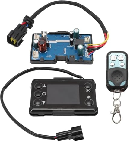 Konuooer Chauffage de voiture LCD - Contrôleur avec télécommande - 12 V/24 V 3 kW/5 kW - Régulateur de chauffage de voiture pour chauffage à air diesel - Chauffage de stationnement