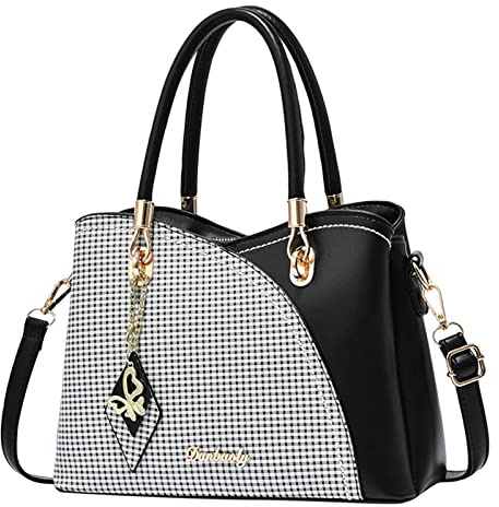 Leggins Mit Taschen Hinten Damenhandtasche Große Kapazität Plaid Kontrastfarbe Mittleres Eine Schulter Umhängetasche Taschen Organizer 25