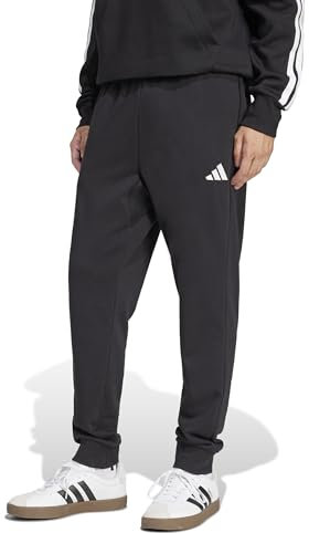 adidas Essentials Feel Cozy Herren-Sportbekleidung, French Terry, Sweatpants, Schwarz/Weiß, 3XL