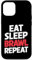 Hülle für iPhone 15 Pro Eat Sleep Brawl Repeat Funny Stars Videospieler