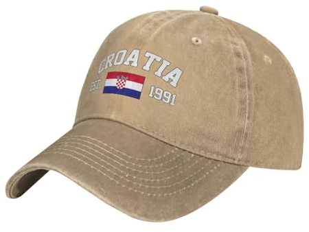 Sommer Kappe Kroatien Flagge Baseballmütze Verstellbare Basecap Casual Trucker Baseballcap Für Auf Reisen, Golf, Reisen