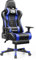 OneGame Gaming Stuhl mit Fußstütze, großer hoher Computerstuhl, 3D Armlehnen PC Bürostuhl, ergonomischer Videospielstuhl PU-Leder, für Gaming Büro 150KG-200KG, Blau