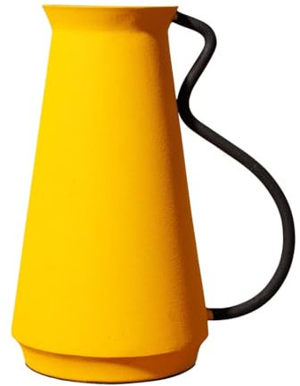 Vases Graphique Contemporain en métal, Couleurs primaires, Objet de décoration Design. (Jaune)