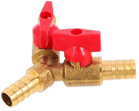 VALICLUD Brass Tee Valve Hose Adapter Y-Shaped Three-Way Gas Valve Connector Water Gas Flow Control Garden Hose Accessory