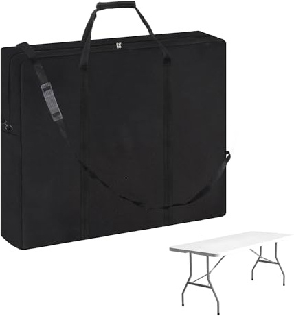 Klmnop Falttisch-Aufbewahrungstasche, wasserdicht, strapazierfähig, 600D, große Tragetasche für Transport und Aufbewahrung von Klapptischen, Campingtischen mit Reißverschluss und Schultergurt, 94 cm L