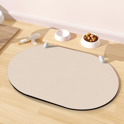METEOROCK Large Pet Feeding Mat - 28 x 17, Absorbent Dog Mat for Food and Water, Easy Clean Water Bowl Mat, Non-Slip Pet Water Mat Protects Floor