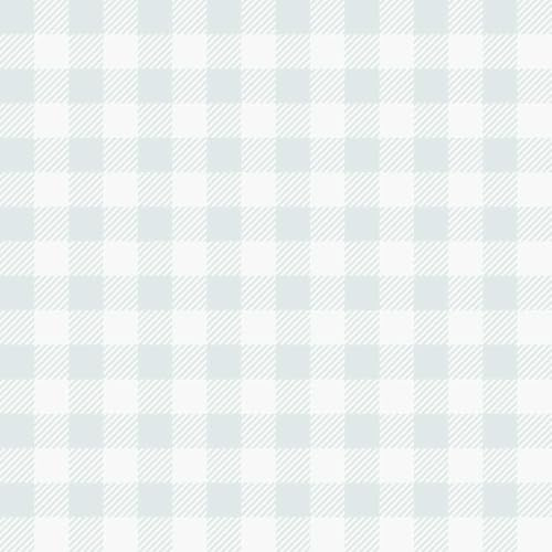 Hexoa Papier Peint Vichy Bleu Ciel Blanc Enfant - Made in France - 53x1000