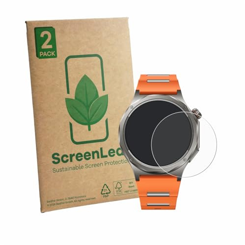 ScreenLeaf 2 Stück Schutzfolie für Oppo Watch X3 [nachhaltiger Displayschutz, Folie, transparent, kratzfest]