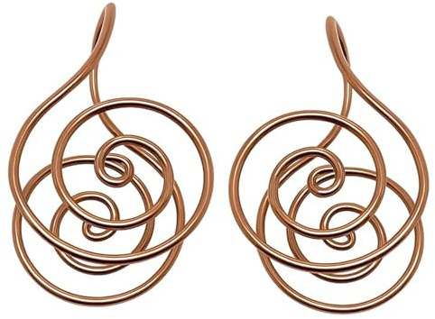 KAHDGSS Copper Alloy Energy Spirals Palms Rings for Adjustable Spiritual Jewelry Hand Accessories Gift Permanent Copper Alloy Hoop