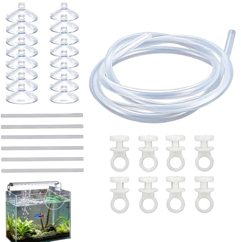Barriera galleggiante per piante d'acquario Intercettante Ad Altezza | Kit Recinzione Galleggiante Per Piante Con Ventose Per Acquario Domestico E Vasca Per Pesci, Evitare L'Intasamento