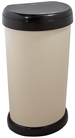 Cream Touch Top Kitchen Bin - 42L - Moda Bin With Lift Up Lid