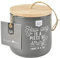 Burgon & Ball Enamel and Wood Jute Twine Dispenser, 120 Meters Length, Charcoal