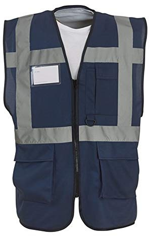 Yoko Hi-VIS Premium Executive/Manager Waistcoat/Jacket (M) (Navy Blue)