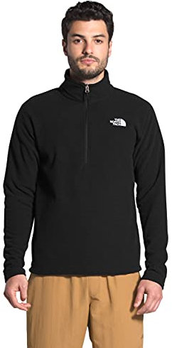 THE NORTH FACE - Strukturierte Cap Rock Jacke Herren mit Viertelreißverschluss, Schwarz, S