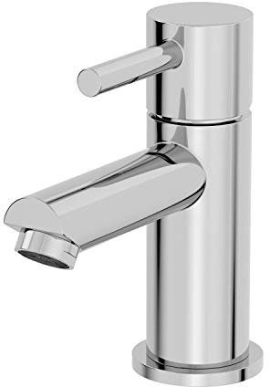 Architeckt® Malmo Bathroom Basin Sink Mixer Tap Cloakroom Mini Mono Modern Round Single Lever Handle Faucet for Sinks, Chrome