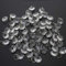 JaneYi 100 Stück 14mm klares Kristallglas Achteckig Perlen und 11mm Edelstahl Ringe mit 6 Stück Mini Haken für DIY Kristallglas Perlen Vorhang Kronleuchter Fenster Baum Hochzeit Feier Hotel Dekor