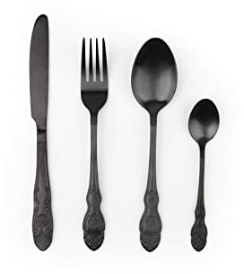 Excelsa Confezione 4 Posate Baroque Nero