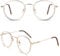 GQUEEN Übergröße Runde Blaulichtfilter Brille Damen Herren Blaufilter Blaulicht Computer PC Gaming Brille UV400 Schutz