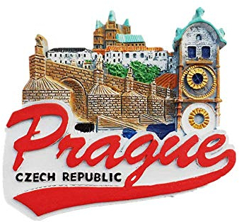 3D-Kühlschrankmagnet, Motiv: Prag, Tschechische Republik, Souvenir, Geschenk, magnetische Aufkleber-Kollektion