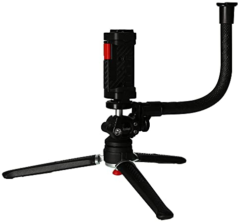 Rollei Comfort Vlogging Set, Mini-Stativ mit Smartphone-Halterung, Kugelkopf und Zubehör-Arm. Ideal für das Videofilmen mit dem Handy 22822