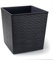 Gordanluk Low Flowerpot Square Textured Flowerpot with internal liner indoor plant pot large plant pots outdoor plant stand (Grey, 25 x 25 x 26cm)