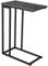 Yusong Small C Shaped End Table, Slim Narrow Couch Side Tables Slide Under Sofa Bed, Skinny Snack Tray Table for Coffee Laptop in Living Room,Easy Assembly, Grey and Black