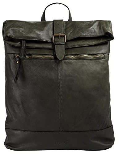 forty° Herren Rucksack Echt Leder Made in Italy, Vintage Daypack, Cityrucksack aus Leder, Wanderrucksack A4-Format, Freizeitrucksack