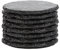 Lot de 8 dessous de verre ronds en ardoise noire pour bar