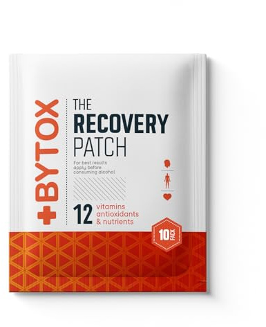 Bytox Recovery Patches with 12 Active Ingredients | Vitamin Patch with Nutrients, Antioxidants, & Hydration Support for Active Lifestyles | Up to 24-Hour Action | Made in the USA (Pack of 10)