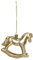 Inge-glas Christbaumschmuck Kunststoff Schaukelpferd 10cm Nostalgie Vintage Antik Pferd Weihnachtskugeln Gold, Rot,gold